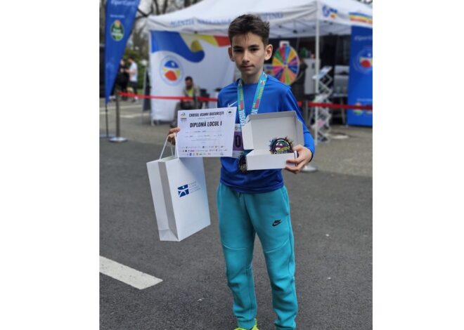 David Bogdan Croitoru, locul I la Crosul UASMV (4 aprilie 2026), în proba de 1000 metri
